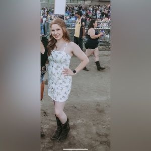 Floral button up dress